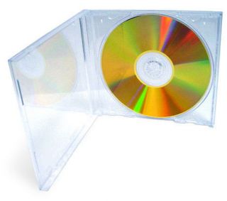 200 Single Crystal Clear CD DVD Standard Jewel Case Box