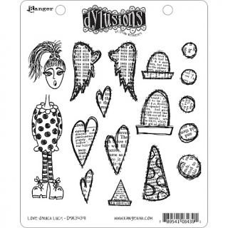 Dyan Reaveleys Dylusions Cling Stamp Collection   Love Struck Lucy at