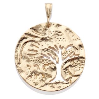 Bellezza Rina Yellow Bronze Tree Design Medallion Pendant