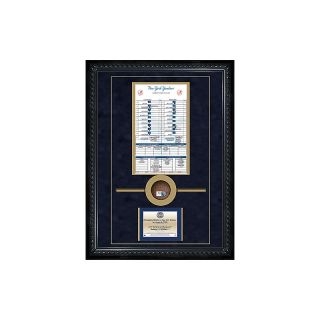 Yankees 2009 WS Championship Lineup Card Collage by Steiner Sports at