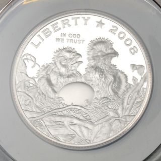 2008 DCAM PR69 Bald Eagle Silver Dollar and Half Dollar