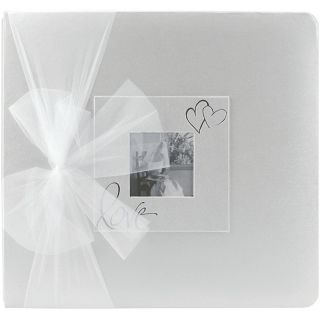   12 x 12 Post Bound Silver Foil Stamped Wedding Album