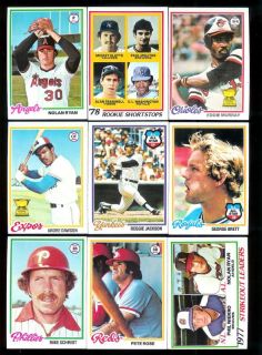 1978 Topps Baseball Lot Hall of Famers Murray RC Molitor RC Ryan Rose
