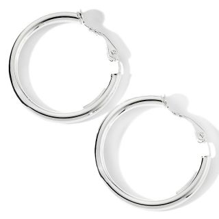 409 593 sterling silver round clip on hoop earrings note customer pick