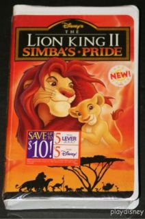 Walt Disneys   The Lion King 2 II Simbas Pride VHS NEW SEALED