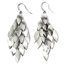 stately steel drop chandelier stainless steel earrings $ 14 95