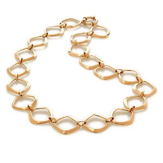  Chain Bellezza Yellow Bronze Diamond Shaped Link 18 Necklace