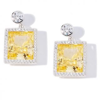 Jean Dousset 17.8ct Absolute Canary Pavé Frame Earrings