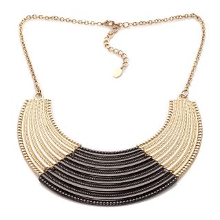  Jewelry by Hot in Hollywood® 2 Tone Metal 18 Bib Necklace