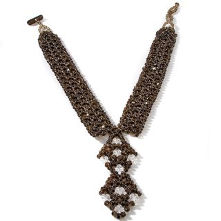  Necklaces Drop CL by Design Smoky and Clear Quartz 18 Y Drop Necklace