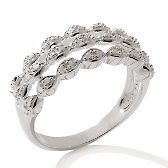 sterling silver diamond accent 3 row band ring $ 19 90