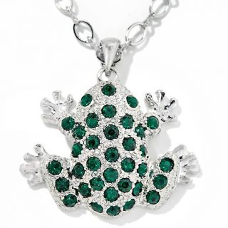  Jewelry Pavé Crystal Frog Pendant with 18