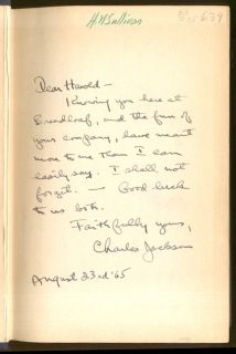 Charles Jackson The Sunnier Side 1st edition INSCRIBED & SIGNED 1950