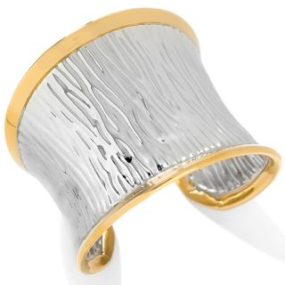  stately steel 2 tone textured 7 cuff bracelet rating 21 $ 24 95 s h