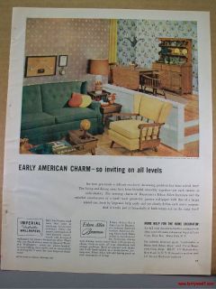 Ethan Allen Furniture Vintage 1957 Print Advertisement