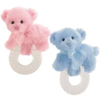 Gund My First Teddy Bear Water Filled Teether Blue or Pink