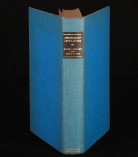 1956 AUSTRALIAN LITERATURE by E. Morris MILLER