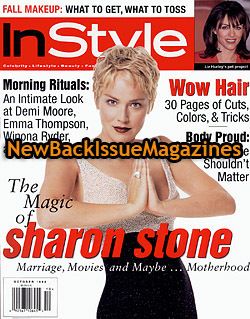 InStyle 10 98 Sharon Stone Elizabeth Hurley New