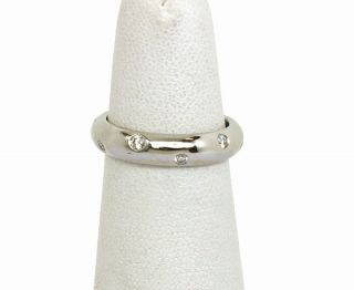 Tiffany Co Etoile Platinum Diamonds Band Ring Size 5 1 2 Retail $2 450