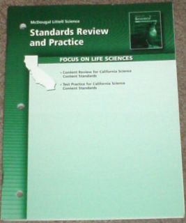 Workbook McDougal Life Science 7th Grade Test Review