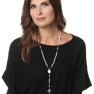  NYC® Pink Shell Sterling Silver 26 1/2 Rosary Necklace