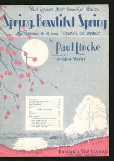 Spring Beautiful Spring Lincke 1932 Piano Sheet Music