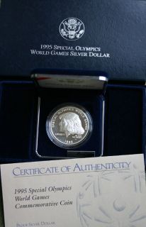 Olympic World Games Proof Silver Dollar Coin Eunice Kennedy Shriver