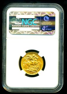 1909 M Australia Edward VII Gold Coin Sovereign NGC Gem