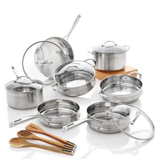  steel cook set with acacia wood tools note customer pick rating 37