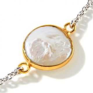  Wieck 12mm Freshwater Coin Pearl 40 Station Necklace