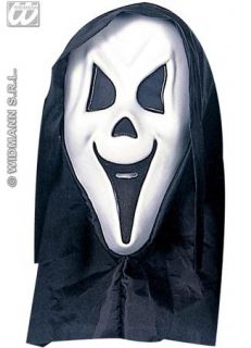 Eva Hooded Ghost Scream Face Mask Halloween Fancy Dress