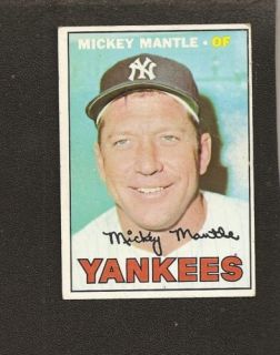  1967 Topps 150 Mickey Mantle VG EX