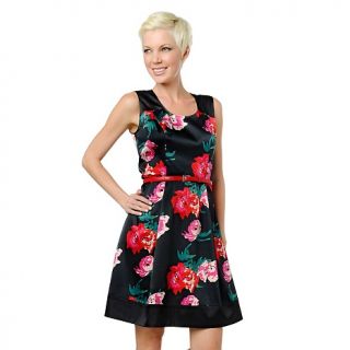  satin floral dress with belt note customer pick rating 37 $ 14 96 s