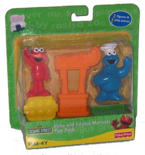 Sesame Street Elmo and Cookie Monster Figure Play Pack Toy Set