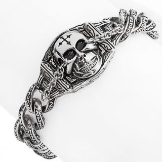  stainless steel skull curb link 9 bracelet rating 3 $ 36 75 s h $ 5