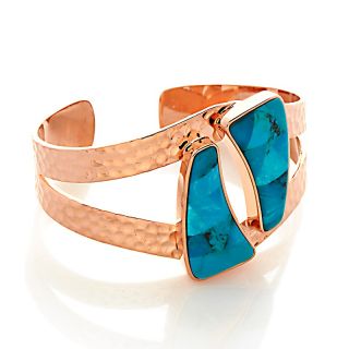 Jay King Tibetan Blue Turquoise Copper 6 3/4 Cuff Bracelet