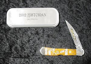 Case Sons Cutlery 2012 Historian Tour Knife Copperlock 61549WL SS