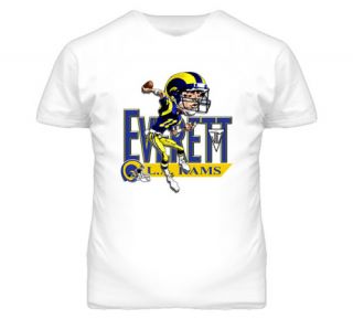 Jim Everett Retro Football Caricature T Shirt