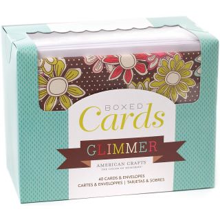 American Crafts Blank Cards, Box of 40   Glimmer