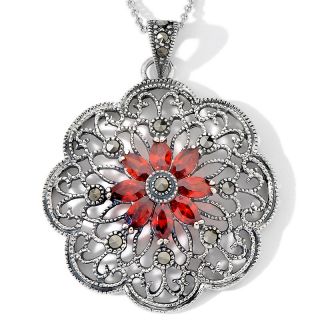  red cz scalloped medallion pendant rating 2 $ 46 90 