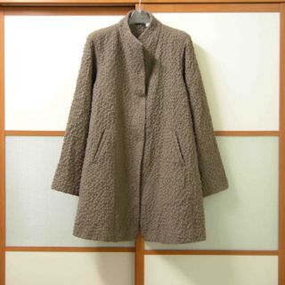 New Eileen Fisher Women Tan Wool Rayon Long Jacket Coat