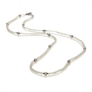  of India Gemstone and Cultured Freshwater Pearl 48 Station Necklace