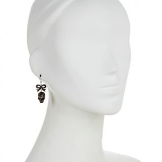 Jewelry Earrings Drop Rarities 1.96ct Black Spinel Skull