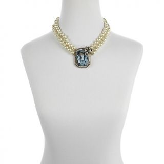 Heidi Daus Let It Sparkle Crystal Accented Double Strand Drop Neckl