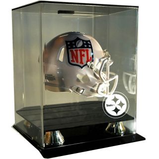 Football Fan NFL Floating Mini Helmet Display Case   Steelers