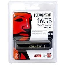   Kingston DataTraveler 4000 16GB Secure USB Flash Drive 256 bit AES
