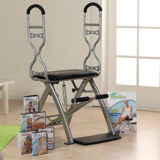 Malibu Pilates Pro Chair with 7 DVDs and Sculpting Handle System at