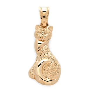 Michael Anthony Jewelry® 10K Sparkle Kitty Pendant