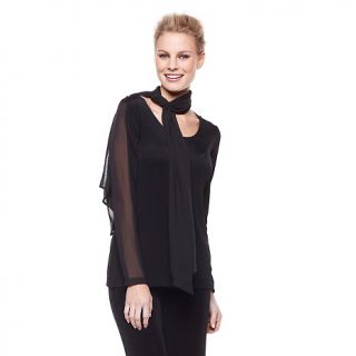 Slinky® Brand Long Sleeve Top with Removable Scarf