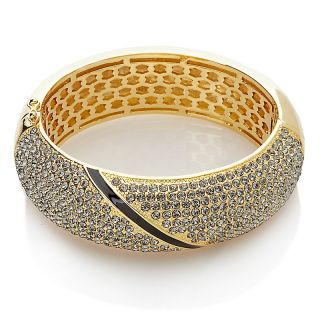  enamel goldtone diagonal hinged bangle bracelet rating 1 $ 45 47 s h